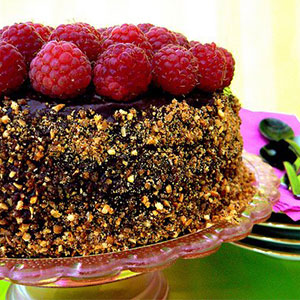 Шоколадно-малиновый торт рецепт фото