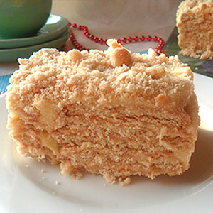 Торт из простого печенья с заварным кремом - фото