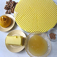 Продукты для вафельного торта с медовым кремом - фото