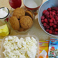 Ингредиенты для торта из овсяного печенья - фото