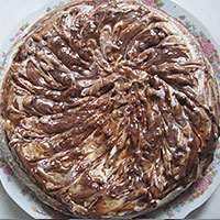 Украсим торт Зебра глазурью - фото