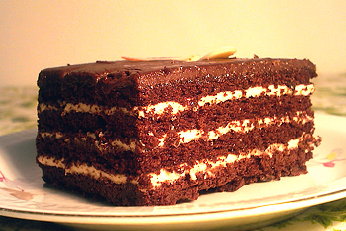 Супер-шоколадный торт Черный принц в разрезе