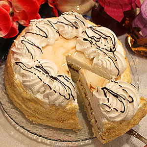 Бисквитный торт со сметанным кремом - рецепт