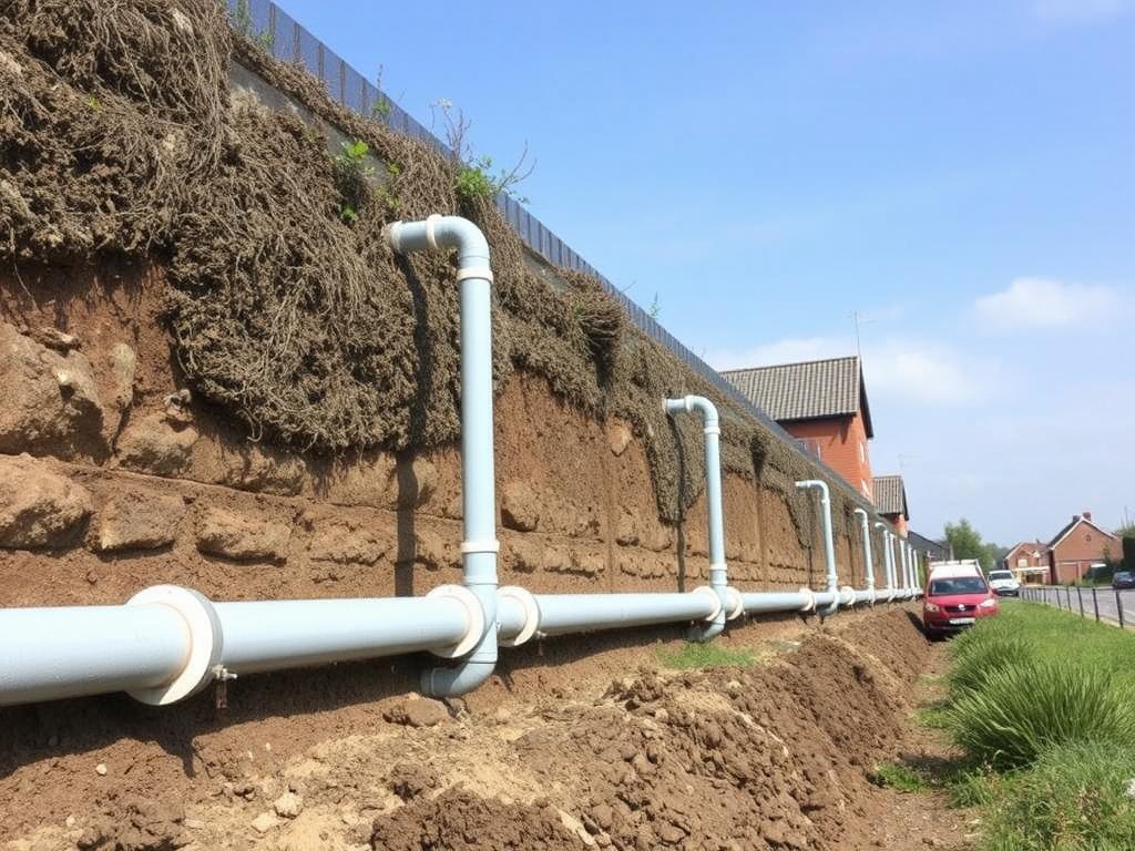 Installation of external sewer pipelinesфото