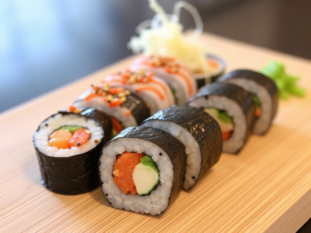 sushi and rollsфото