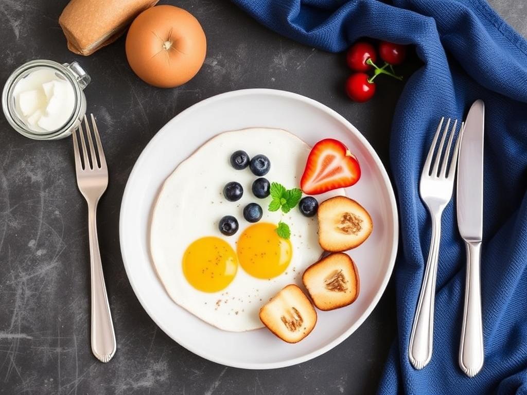 A nutritious breakfast for men's healthфото